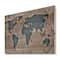 Designart - Ancient Map of The World I - Rustic Print on Natural Pine Wood